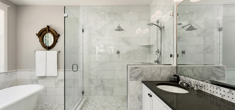 bathroom shower door installation in Temple City