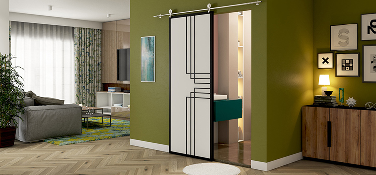 sliding bathroom door installation in Temple City